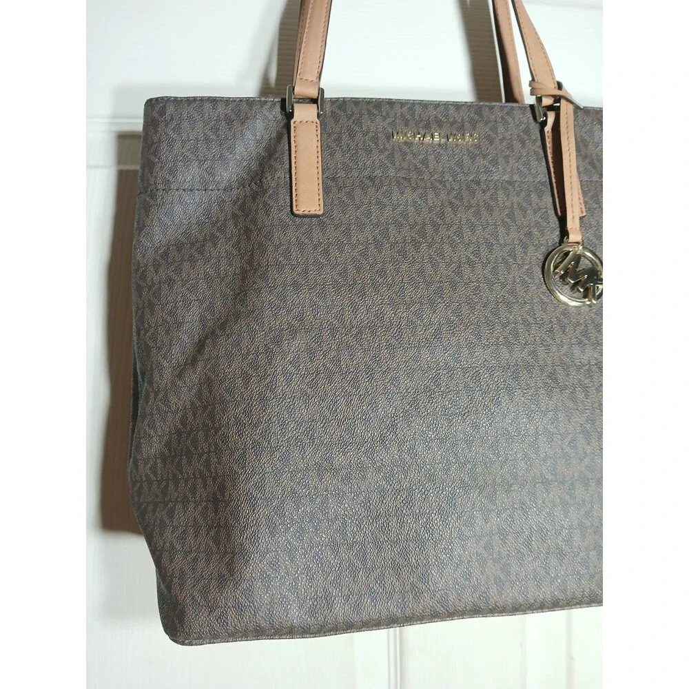 Michael Kors Brown Logo Tote Shoulder Bag